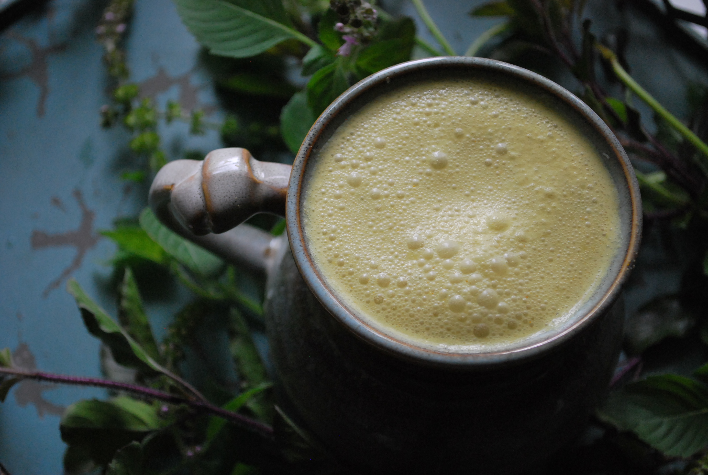 How to make a sublime turmeric + tulsi latte